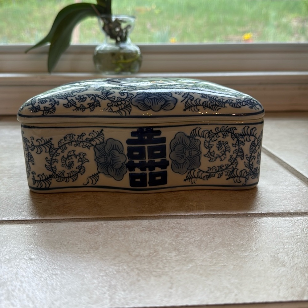 Blue and White Chinoiserie Decorative Box